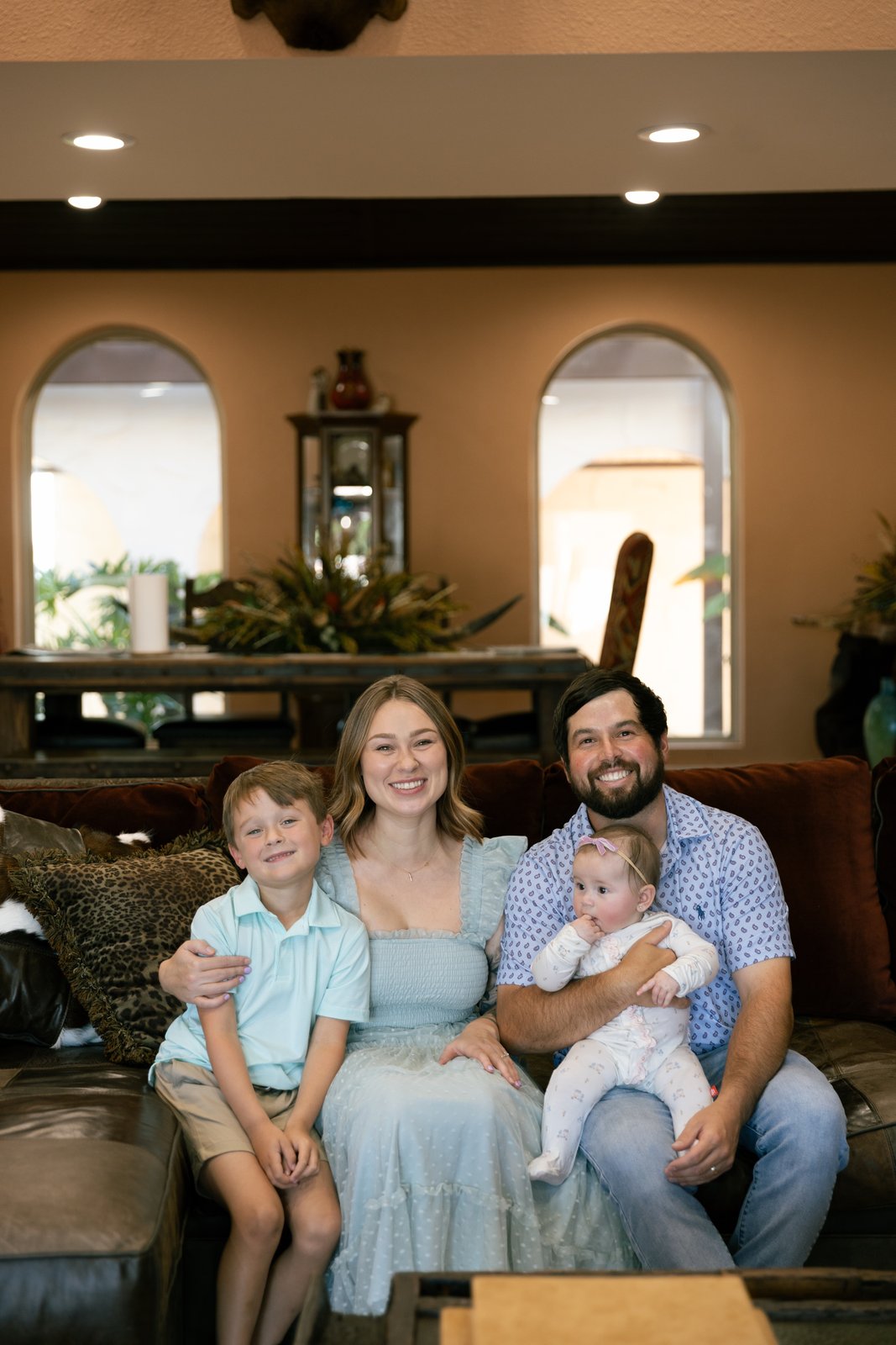 The Baker family — Jared and Kayle Baker with their children
